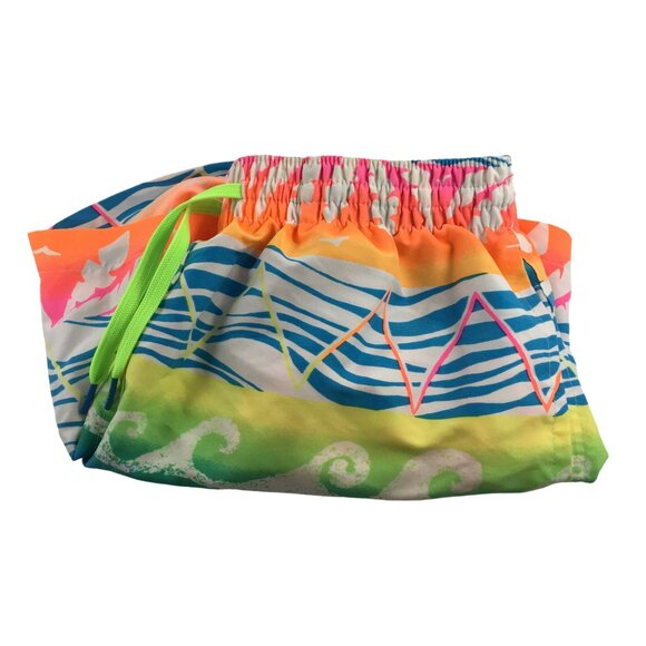 CHUBBIES NEON WAVES BRIGHT SWIM TRUNKS MENS MEDIUM - Picture 4 of 5